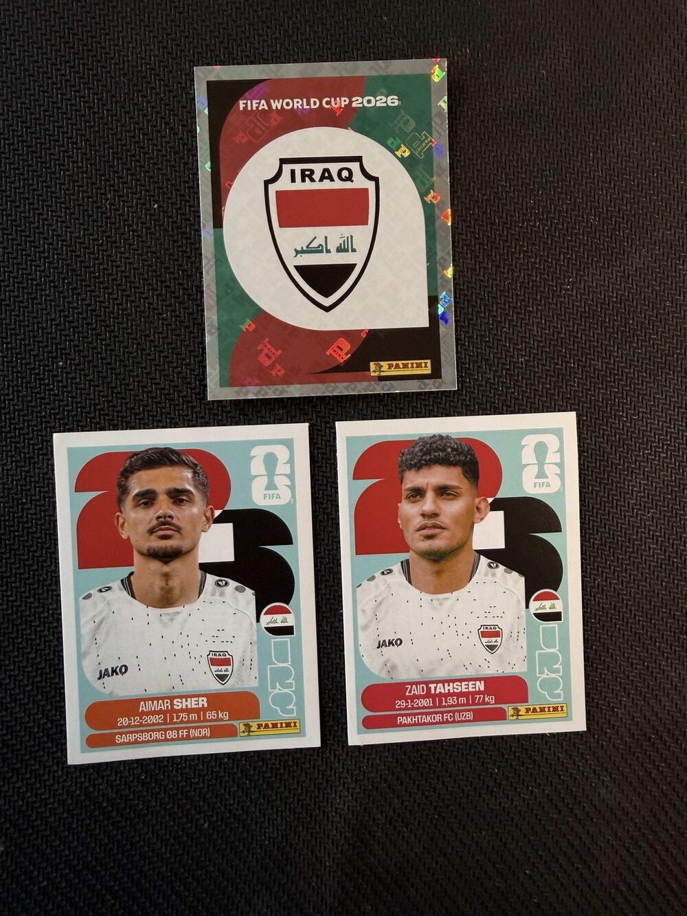 2026 Panini FIFA World Cup Iraq Soccer Sticker Lot of 3